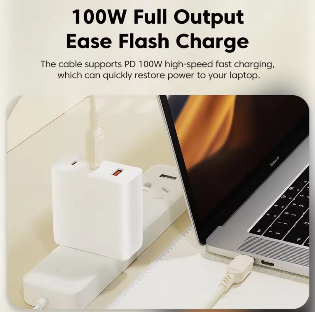 Picture of Toocki 100W USB Type C to USB C Cable PD Fast Charging Type C Charger Cable for Macbook Xiaomi Samsung Redmi USB C