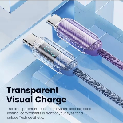 Picture of Toocki USB C to USB C Cable 100W 5A PD Fast Charge Charger Cord Type C to Type C Display Cable for Macbook Samsung Huawei Xiaomi