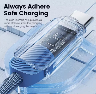 Picture of Toocki USB C to USB C Cable 100W 5A PD Fast Charge Charger Cord Type C to Type C Display Cable for Macbook Samsung Huawei Xiaomi