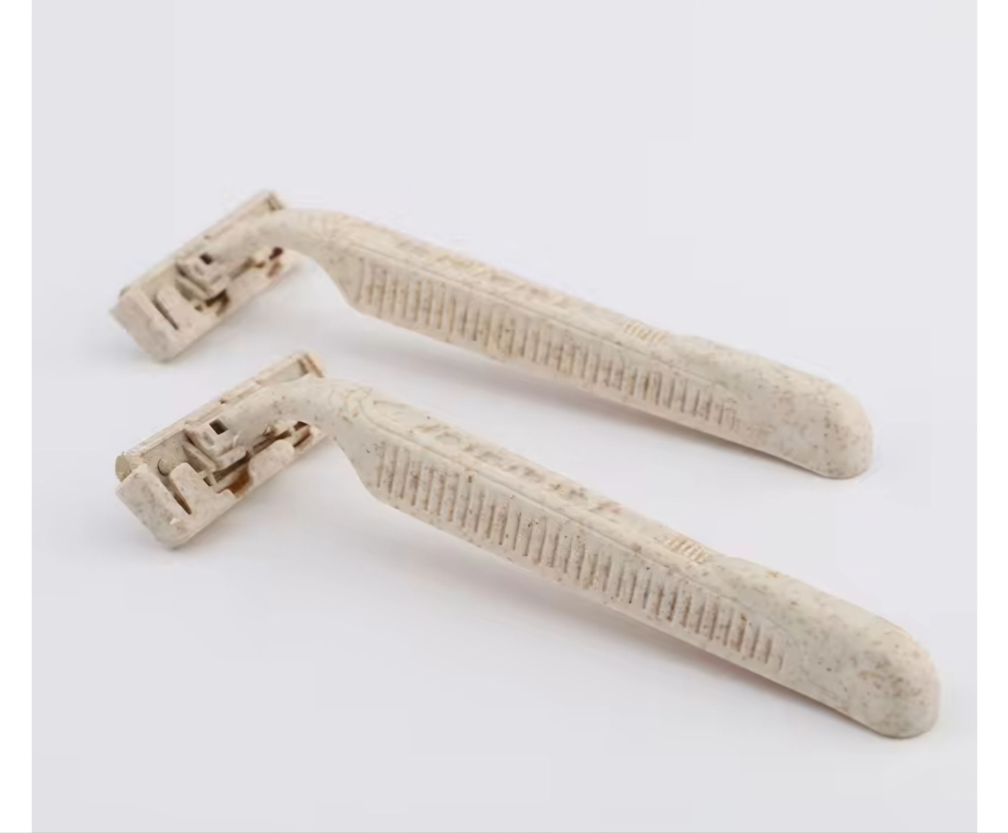 Picture of EZ Eco-friendly Disposable Razors Wheat Straw Twin Sweden Stainless Steel Blade highly-biodegradable Recyclable (10 pcs)