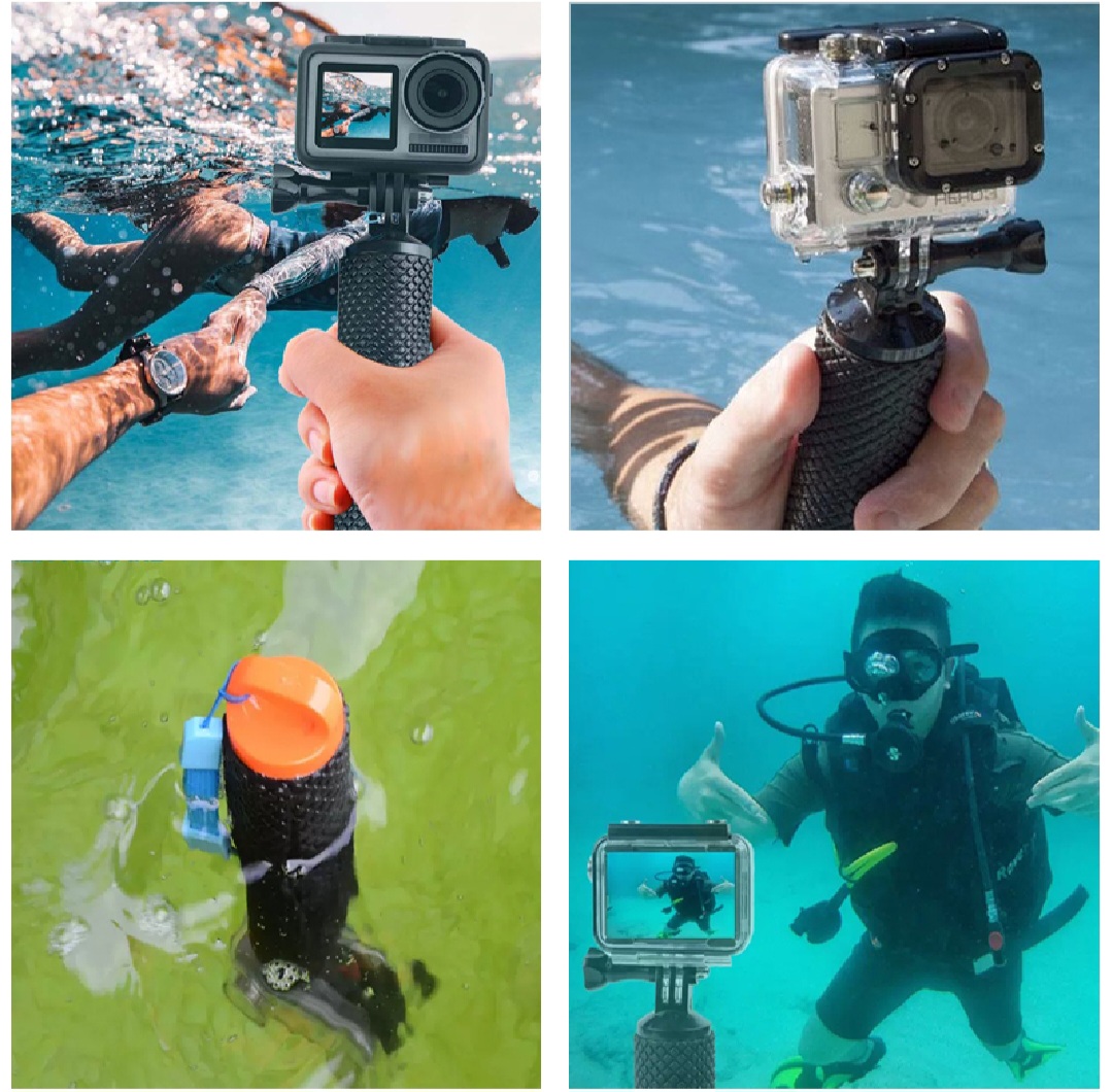 Picture of Floating Hand Grip for Go Pro Hero 10 9 8 7 6 5 4 Black for DJI Action Insta360 for Xiaomi Yi 4K Hand Mount Float Accessory