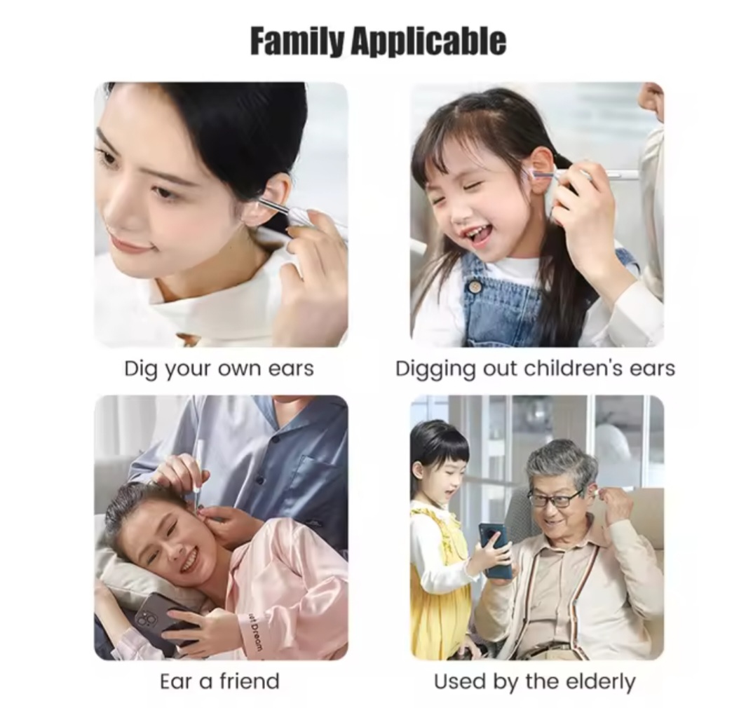 Picture of Wireless Smart Ear Cleaning Endoscope Visual Ear Pick Ear Spoon Otoscope Earpick Ear Cleaner Wax Removal Earwax Remover Camera