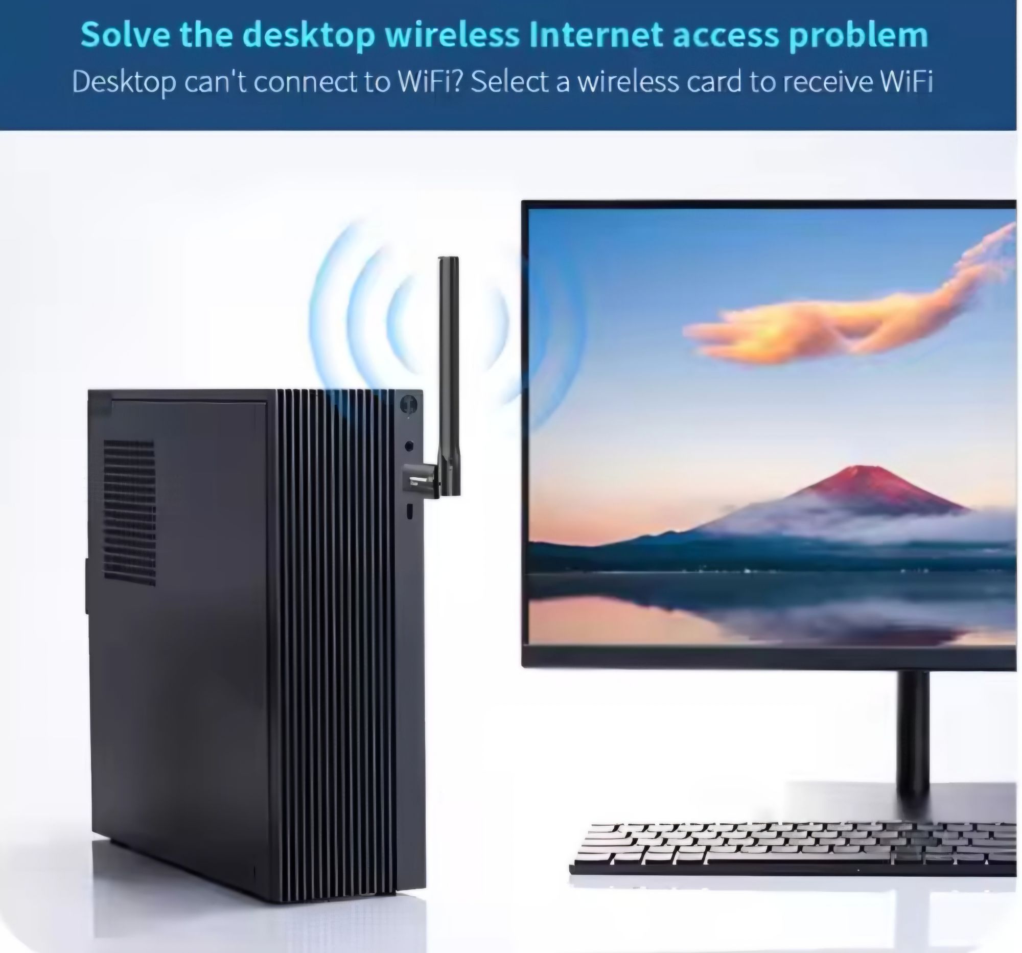 Picture of COMFAST WiFi 6 Adapter 2.4G WiFi Card 3dBi Antenna Wifi6 USB Dongle AX300 802.11ax Wireless WiFi Receiver PC Laptop Driver Free