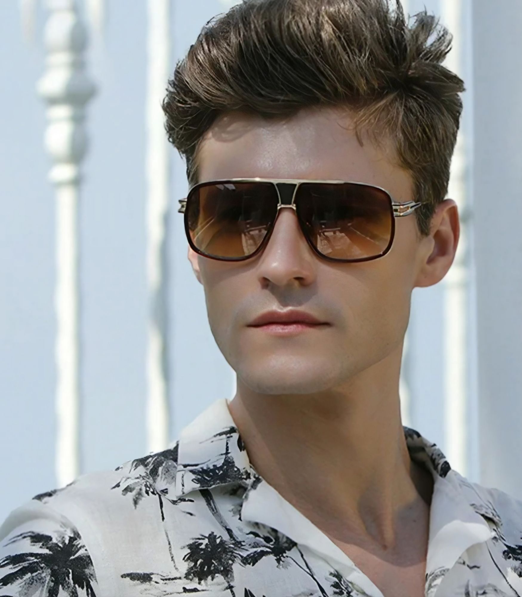 Picture of Fashion Retro Square Sunglasses Mens Women Metal Bar Frame Glasses Uv Protection Steampunk Goggles Outdoor Sport Riding Eyewear