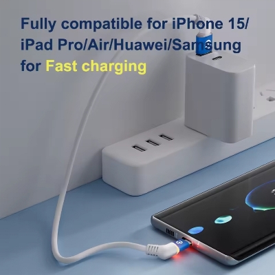 Picture of COMNEN USB A to Type C Charging Cable Type C to Type c PD 60W QC 3.0 fast charging cable Iphone Android Huawei Samsung gamepad