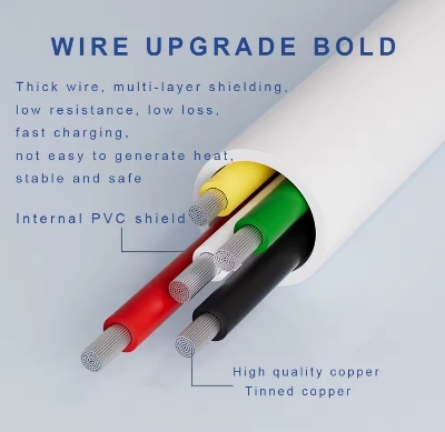 Picture of COMNEN USB A to Type C Charging Cable Type C to Type c PD 60W QC 3.0 fast charging cable Iphone Android Huawei Samsung gamepad