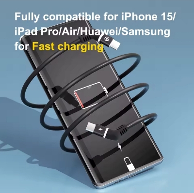 Picture of COMNEN USB A to Type C Charging Cable Type C to Type c PD 60W QC 3.0 fast charging cable Iphone Android Huawei Samsung gamepad