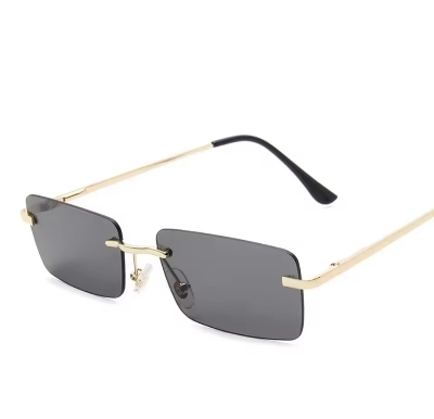 Picture of Rimless Rectangle Sunglasses Women Driving Sun Glasses Men Clear Color Summer Accessories Square Small Size
