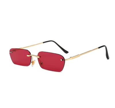 Picture of New Unisex Fashion Sunglasses Frameless  Trendy Cut Edge Jelly Color Sunglasses Women Men
