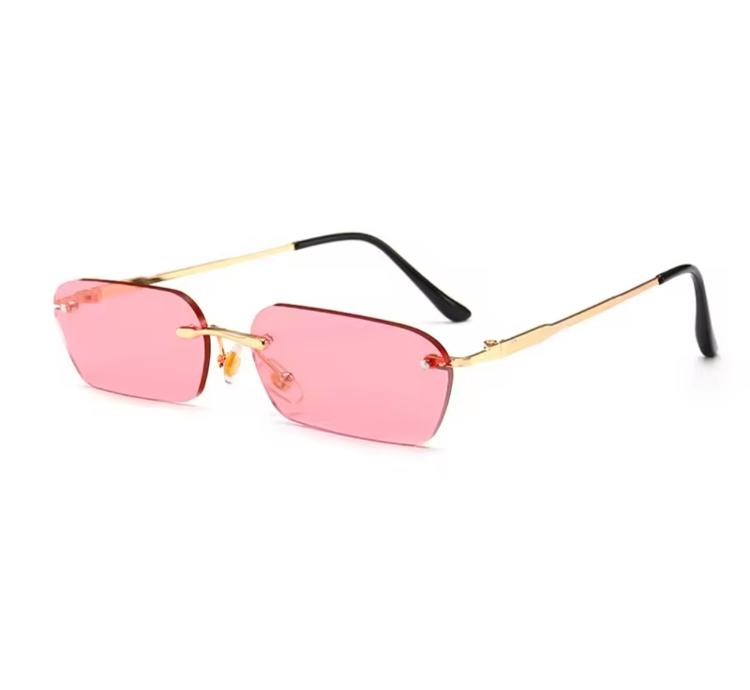 Picture of New Unisex Fashion Sunglasses Frameless  Trendy Cut Edge Jelly Color Sunglasses Women Men