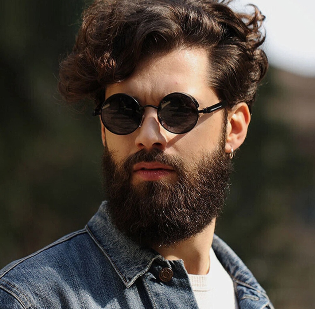 Picture of Metal Steampunk Sunglasses Men Women Fashion Round Glasses Brand Designer Vintage Sun Glasses High Quality