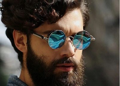 Picture of Metal Steampunk Sunglasses Men Women Fashion Round Glasses Brand Designer Vintage Sun Glasses High Quality