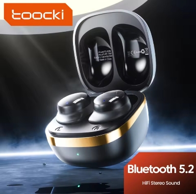 Picture of Toocki EJ06 TWS Wireless Earphones Bluetooth 5.2 Mini In-Ear Earbuds Touch Control with Mic for Android Phone