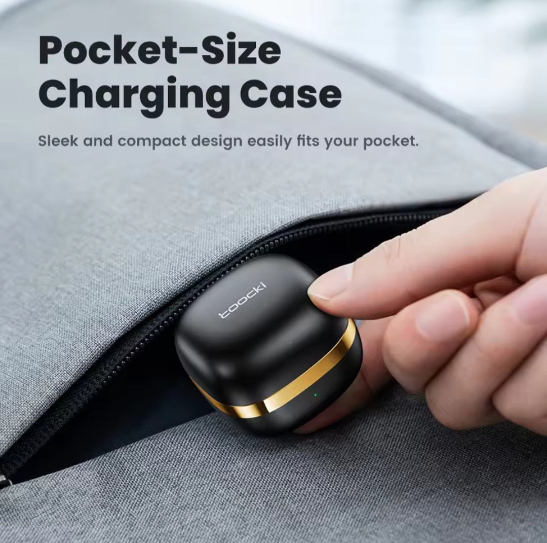 Picture of Toocki EJ06 TWS Wireless Earphones Bluetooth 5.2 Mini In-Ear Earbuds Touch Control with Mic for Android Phone