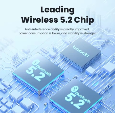 Picture of Toocki EJ06 TWS Wireless Earphones Bluetooth 5.2 Mini In-Ear Earbuds Touch Control with Mic for Android Phone