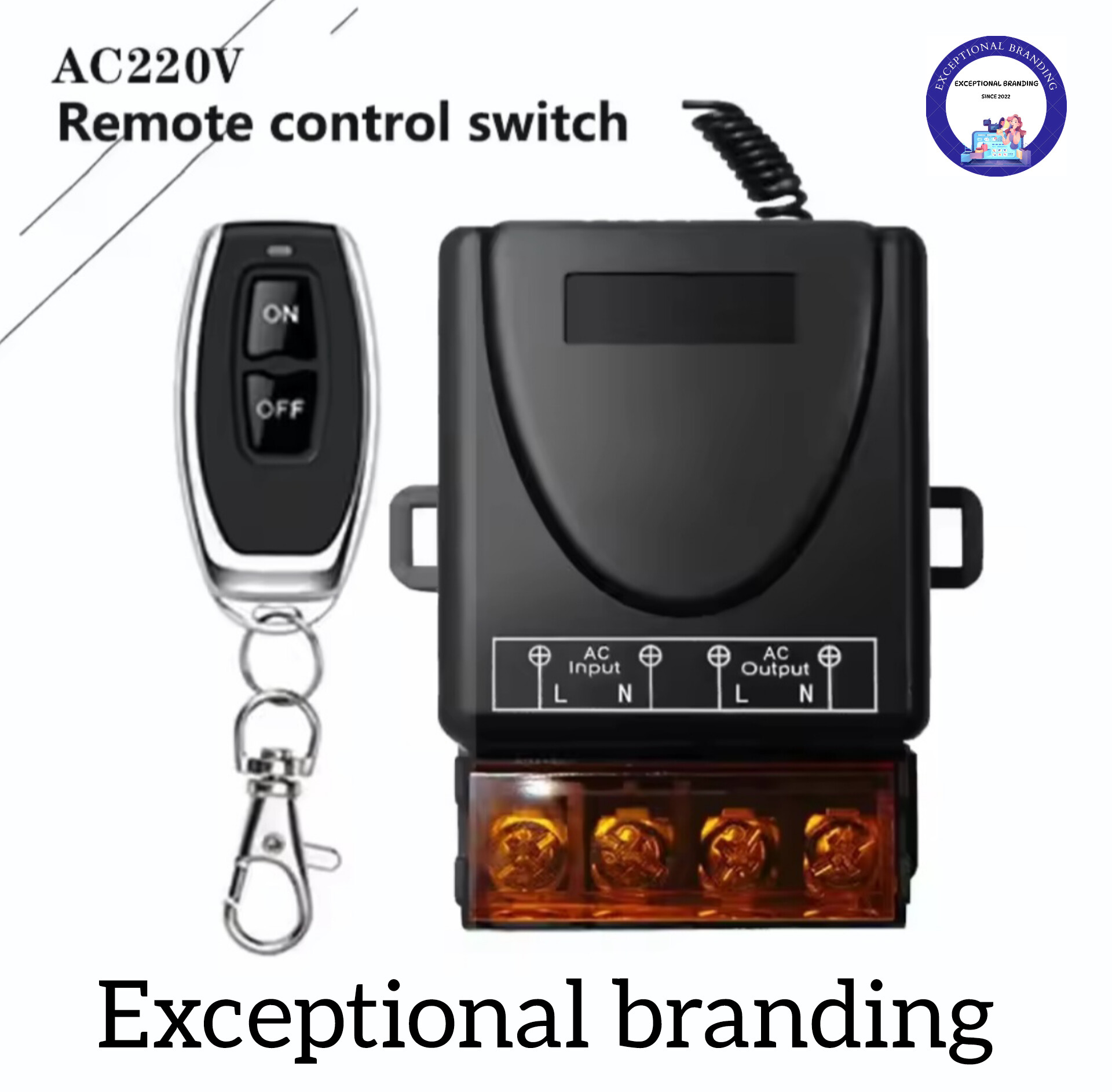 Picture of RF Wireless Remote Control Switch, 433MHz AC 220V Relay, Motor, Water Pump, Door Access System, Wireless Switch, Car Power Supply