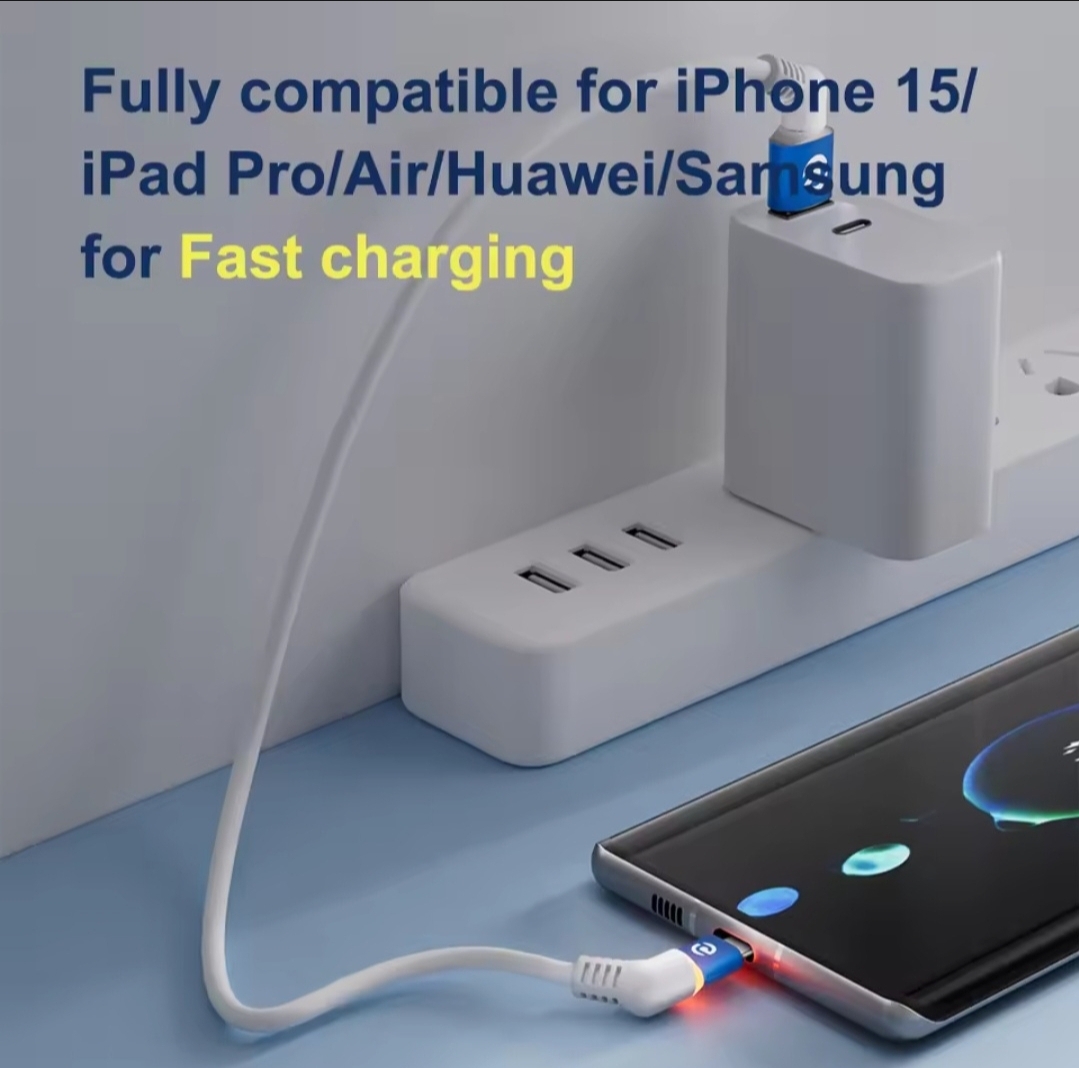 Picture of COMNEN USB Type C to Type c PD 60W QC 3.0 fast charging cable Iphone Android Huawei Samsung gamepad
