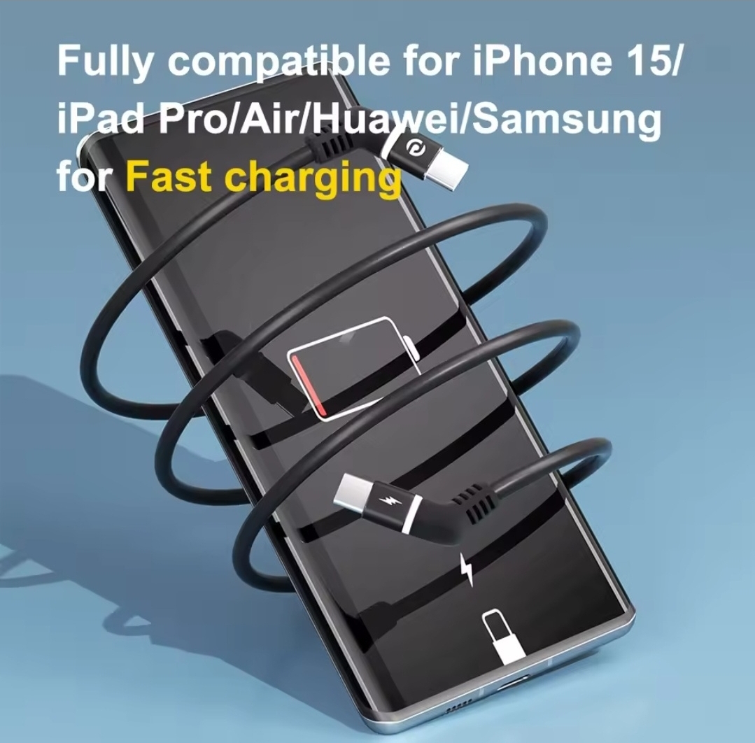 Picture of COMNEN USB Type C to Type c PD 60W QC 3.0 fast charging cable Iphone Android Huawei Samsung gamepad