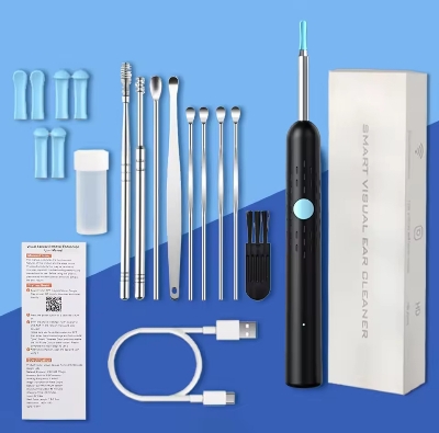 Picture of Smart Visual Ear Cleaner Set with Camera 1080P Ear Sticks Ear Wax Removal Tool WIFI Connection HD LED Lights Earpick Endoscope