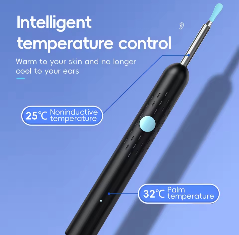 Picture of Smart Visual Ear Cleaner Set with Camera 1080P Ear Sticks Ear Wax Removal Tool WIFI Connection HD LED Lights Earpick Endoscope