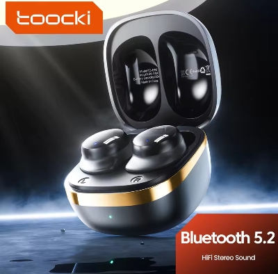 Picture of Toocki TWS Earphones Bluetooth 5.2 Hi-FI Stereo Sound True Wireless Earbuds 8mm Driver Speaker Touch Control Headphone 250mAH