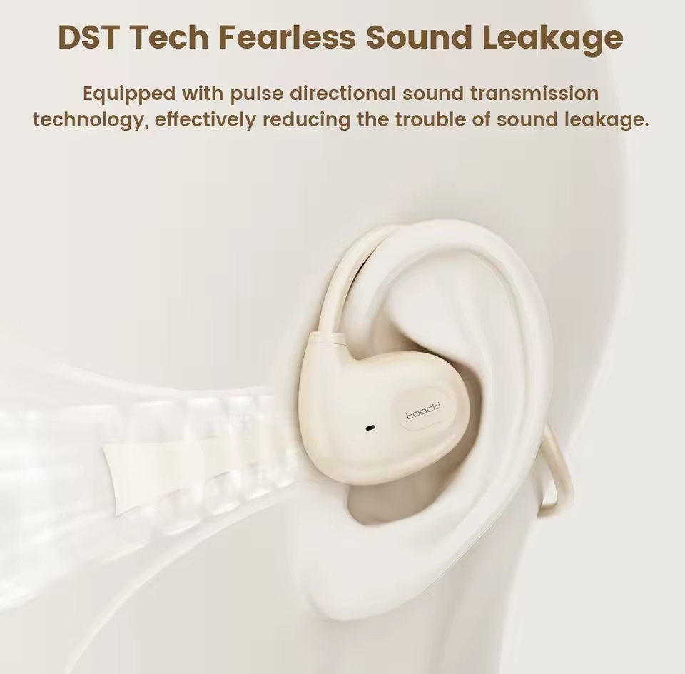 Picture of Toocki Air Conduction Headphones Bluetooth 5.3 Wireless Waterproof Sports Earphones with Mic for Workouts Running Driving