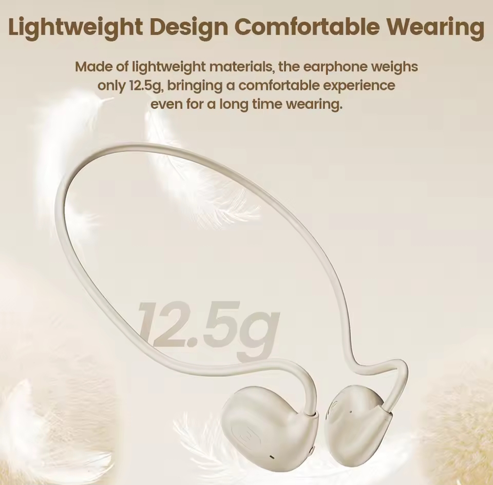 Picture of Toocki Air Conduction Headphones Bluetooth 5.3 Wireless Waterproof Sports Earphones with Mic for Workouts Running Driving