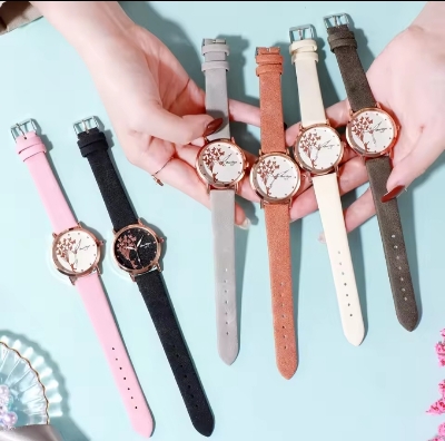 Picture of New Fashion Butterfly Watches for Women, Simple Brown Quartz Watch Gifts