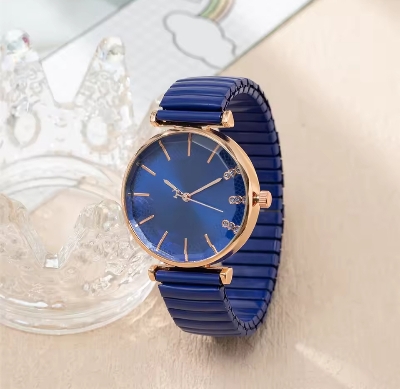 Picture of Luxury Treasure Simple Crystal Ladies Quartz Watch Casual Stainless Steel Stretch Strap Fashion Women Dress Clock Watches