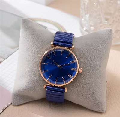 Picture of Luxury Treasure Simple Crystal Ladies Quartz Watch Casual Stainless Steel Stretch Strap Fashion Women Dress Clock Watches