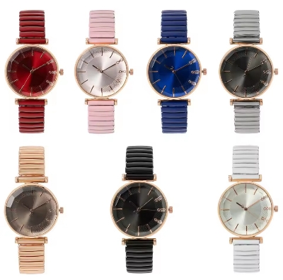 Picture of Luxury Treasure Simple Crystal Ladies Quartz Watch Casual Stainless Steel Stretch Strap Fashion Women Dress Clock Watches