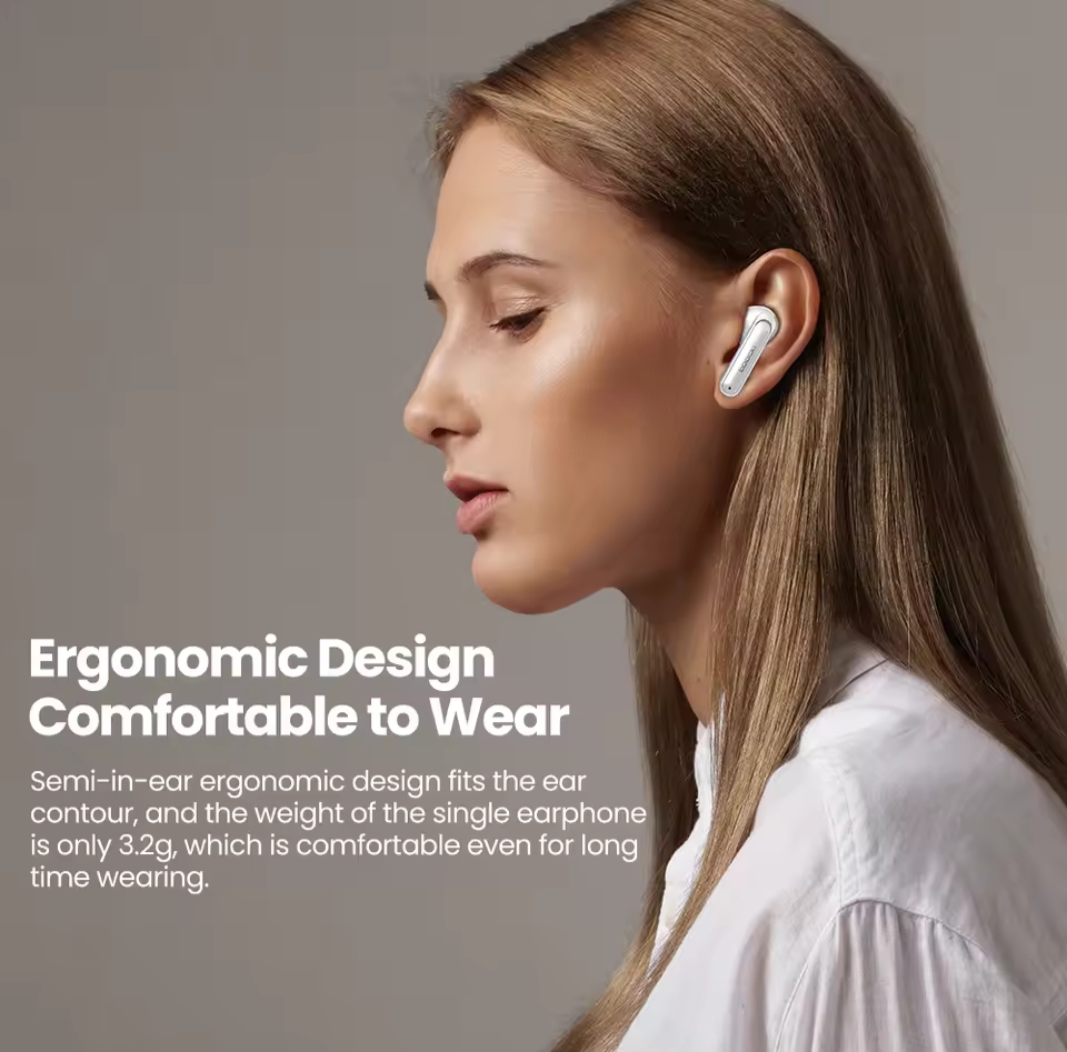 Picture of Toocki RD20 TWS Wirless Earphones Bluetooth 5.3 ENC Noise Cancelling 3D Stereo HiFi Sound Touch Control Support Separate Connect