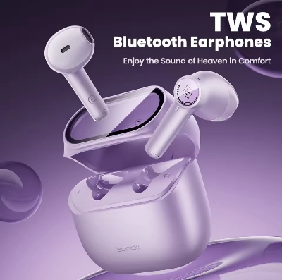 Picture of Toocki TWS Bluetooth 5.3 ENC HiFi Sound Stereo Earphones IPX4 Waterproof In-Ear Headset Compact Size for Mobile Phone