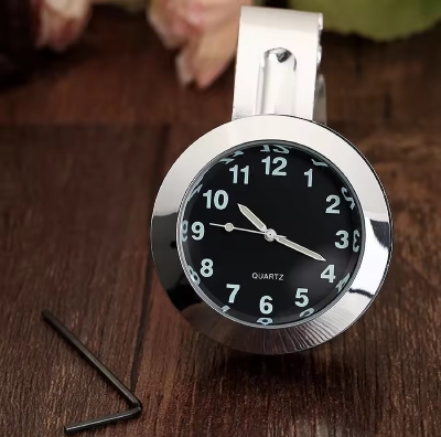 Picture of Universal 7/8"" To 1"" Motorcycle CNC Aluminum Handlebar Mount Clock Watch for Harley Davidson Cruiser Chopper Custom Motorbike