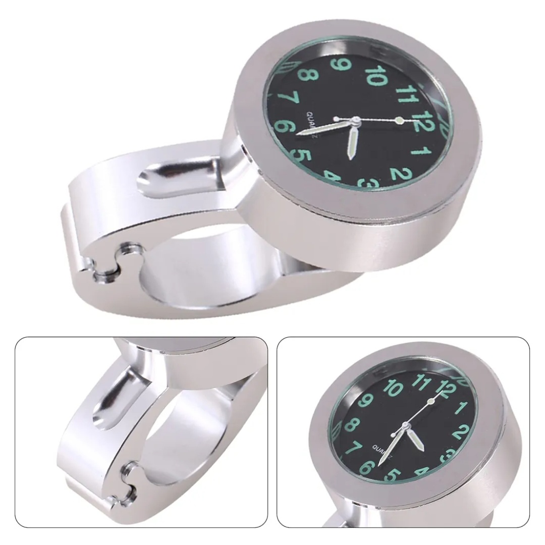 Picture of Universal 7/8"" To 1"" Motorcycle CNC Aluminum Handlebar Mount Clock Watch for Harley Davidson Cruiser Chopper Custom Motorbike
