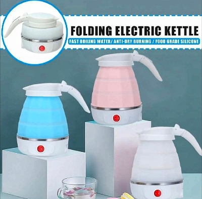 Picture of Travelling Folding Kettle Electric Silicone Foldable Water Kettles Compression Leak Proof Portable Mini Kettle