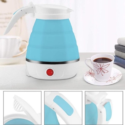 Picture of Travelling Folding Kettle Electric Silicone Foldable Water Kettles Compression Leak Proof Portable Mini Kettle