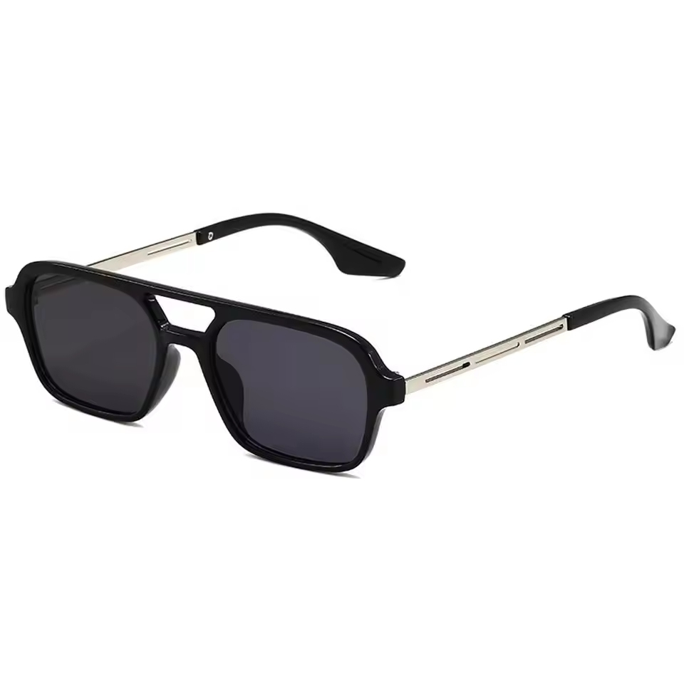 Picture of Vintage Metal Frame Square Sunglasses For Women Men Brand Black Rectangle Cool Sunglasses Polygon Sun Glasses for Male Female ﻿
