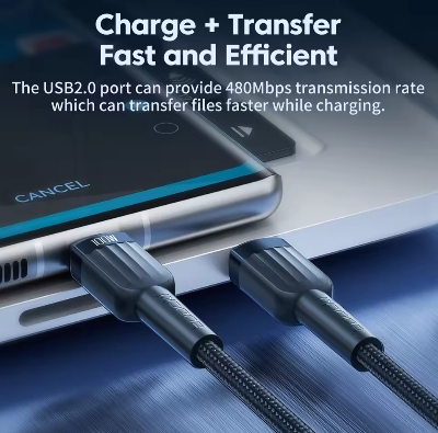 Picture of Toocki 7A 60W 1M USB Type C to C Cable Super Fast Charging Data Wire For Samsung Realme Huawei POCO Xiaomi USB C To USB C Charger Cord Cable