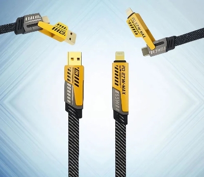 Picture of 6A Super Fast Charging 4 in 1 USB Cable PD 65W Type-c to Type-c Multi-function 2 with 2 Cable for Mobile Phone