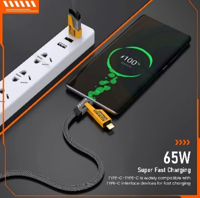 Picture of 6A Super Fast Charging 4 in 1 USB Cable PD 65W Type-c to Type-c Multi-function 2 with 2 Cable for Mobile Phone