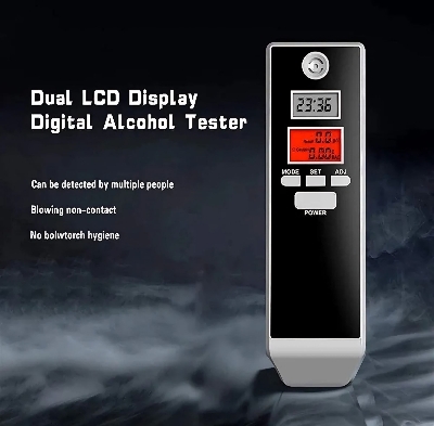 Picture of Digital Alcohol Tester with Dual LCD Screen Free Shipping Alcohol Tester AT-661s