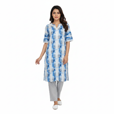 Picture of Ladies Design Kurti (Linen) – 2 Piece/ 1 Piece Gown