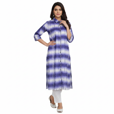 Picture of Ladies Design Kurti (Linen) – 2 Piece/ 1 Piece Gown