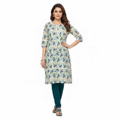 Picture of Ladies Design Kurti (Linen) – 2 Piece/ 1 Piece Gown
