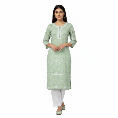 Picture of Ladies Design Kurti (Linen) – 2 Piece/ 1 Piece Gown