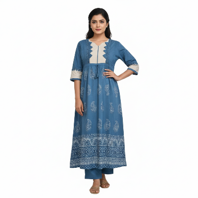 Picture of Ladies Design Kurti (Linen) – 2 Piece/ 1 Piece Gown