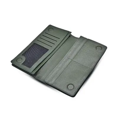 Picture of ProX High Quality Original Cow Leather Long Wallet ( deep green )