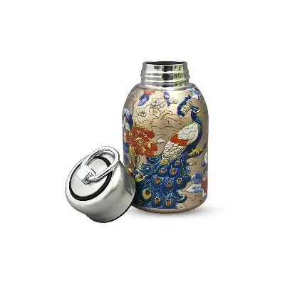Picture of 300ml High Quality SS Thermos Water Bottle ( peacock )