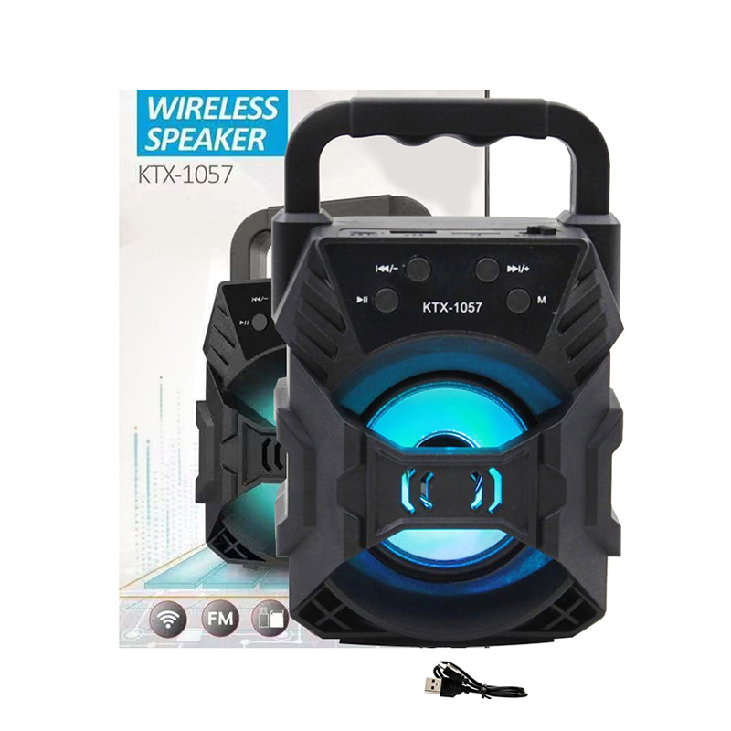 Picture of KTX 1057 wireless Bluetooth Speaker, Portable HiQuality Big Sound Speaker with LED Light-Black 1 pc